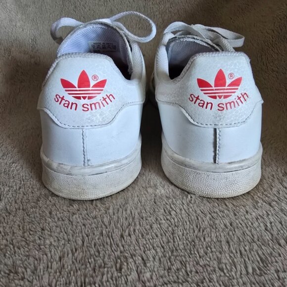 Adidas Stan Smith Heart Stripe White Leather Sneakers size 7 - Picture 10 of 13